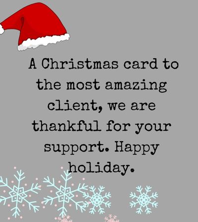 holiday message to clients