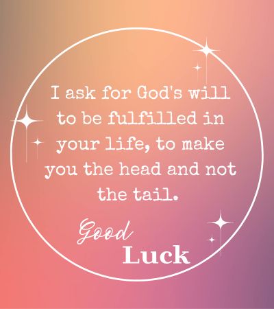 prayer for good luck