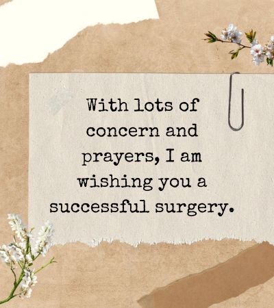 religious message before surgery