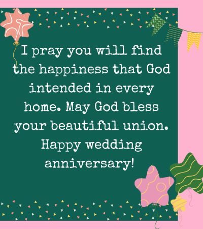 religious wedding anniversary wishes for daughter and son in law