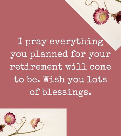 retirement wishes and prayers
