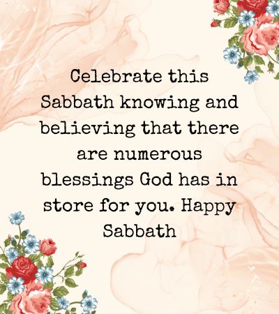 sabbath messages to friends
