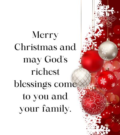 short christian christmas card messages