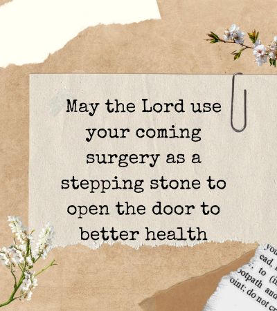 short prayer before surgery for a friend