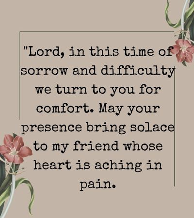 short prayer for grieving friend